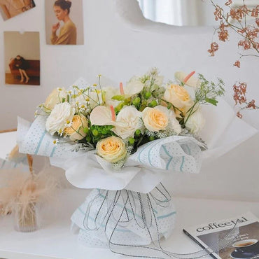 Flower Wrapping Paper Bouquet Waterproof Paper,22.8*22.8 inch - 20 sheets - Huayi Flower Wraps