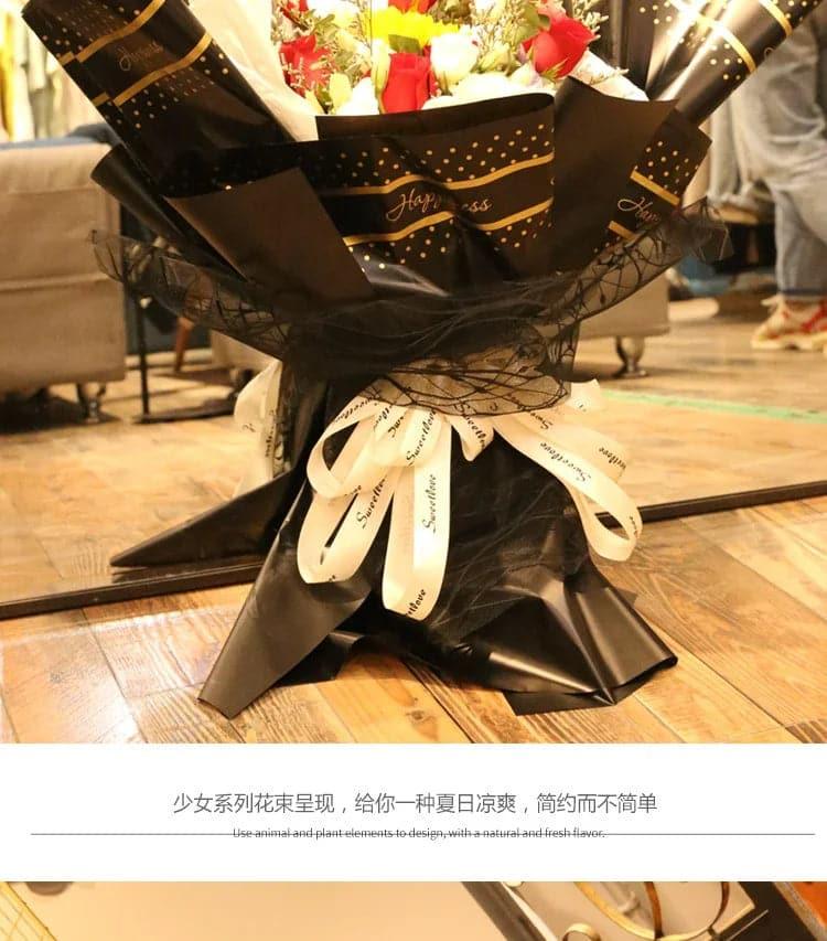 Flower Wrapping Paper Bouquet Waterproof Paper,22.8*22.8 inch - 20 sheets - Huayi Flower Wraps