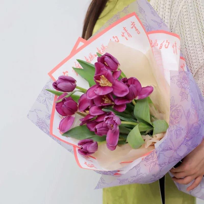 Garden Series Rose Printed Matte Flower Packaging Paper,22.8*22.8 Inch-20 Sheets - Huayi Flower Wraps