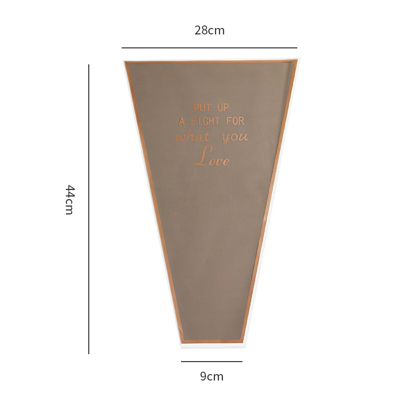 Gilt-edged bouquet packaging bag simple English multi-branch bag - HUAYI