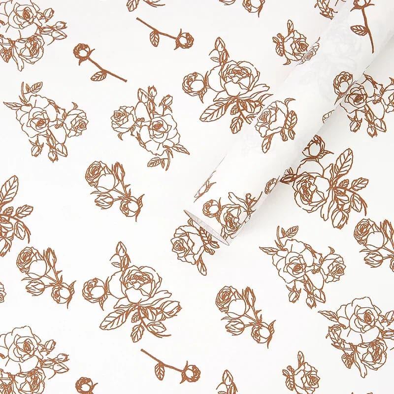 Gold Print Waterproof Bright Powder Pearl Flower Bouquet Wrapping Paper ,20.4*22.8 inch - 20 sheets - Huayi Flower Wraps