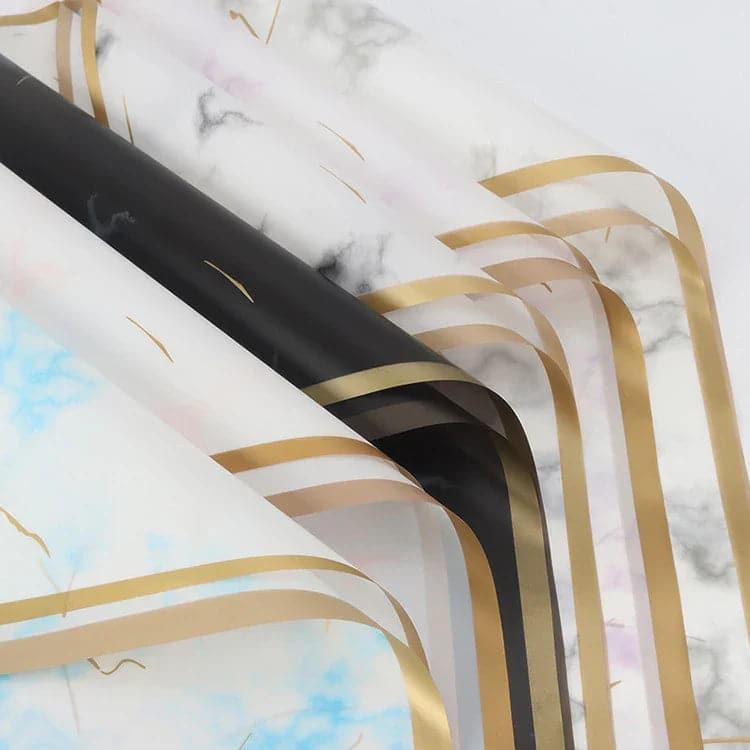 Golden Marble Tissue Wrapping Paper,22.8*22.8 Inch-20 Sheets - Huayi Flower Wraps