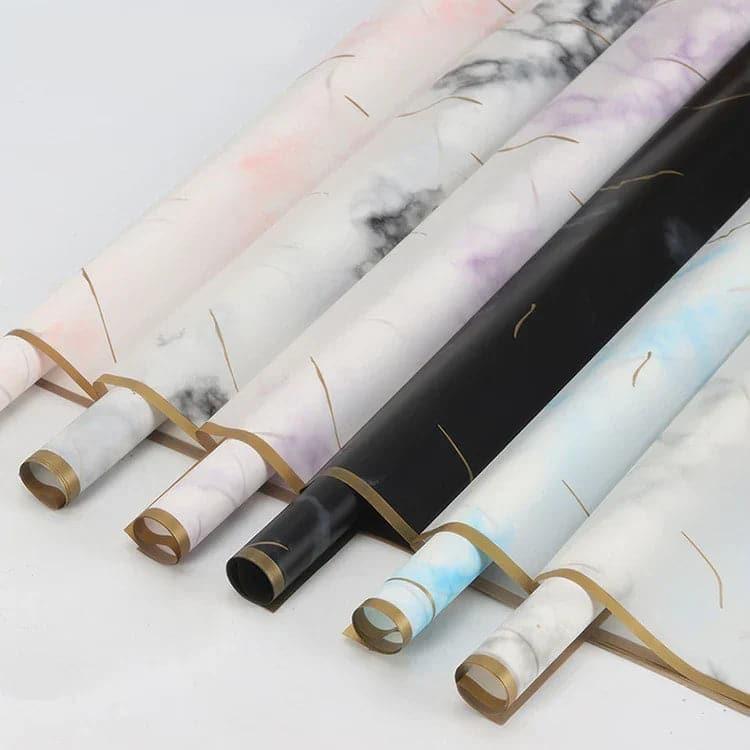 Golden Marble Tissue Wrapping Paper,22.8*22.8 Inch-20 Sheets - Huayi Flower Wraps