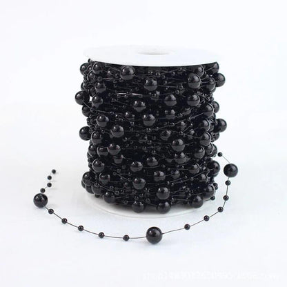 Gypsophila Beaded Fishing Line Connection Bead Chain Plastic Wedding Pearl,60m.