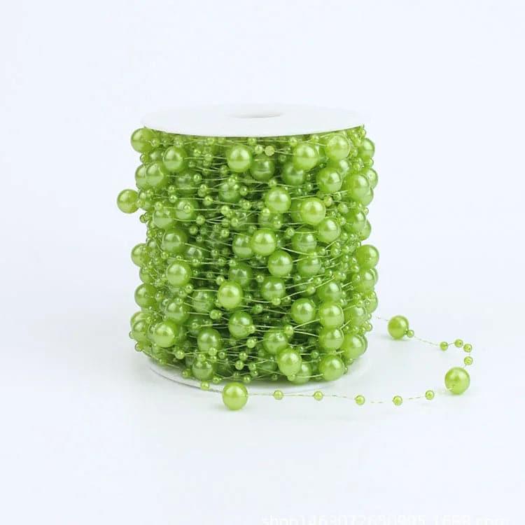Gypsophila Beaded Fishing Line Connection Bead Chain Plastic Wedding Pearl,60m.