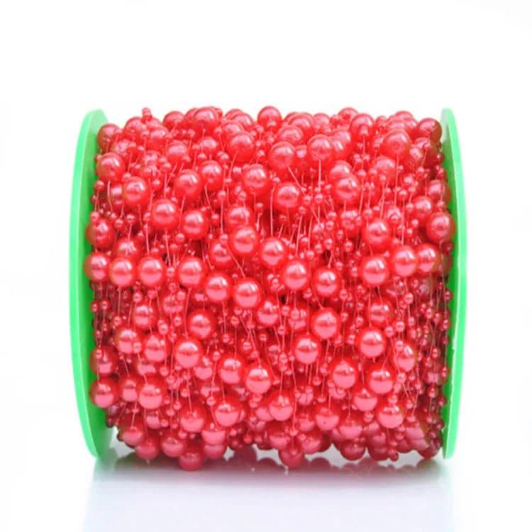 Gypsophila Beaded Fishing Line Connection Bead Chain Plastic Wedding Pearl,60m.