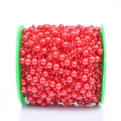 Gypsophila Beaded Fishing Line Connection Bead Chain Plastic Wedding Pearl,60m.