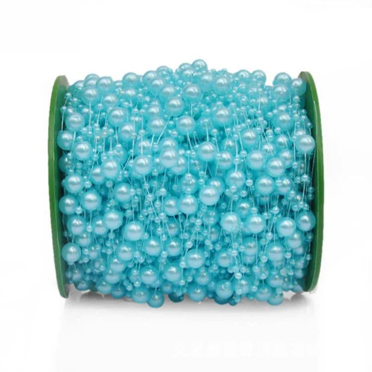 Gypsophila Beaded Fishing Line Connection Bead Chain Plastic Wedding Pearl,60m.