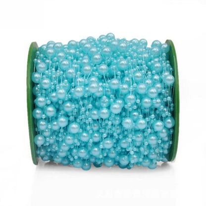 Gypsophila Beaded Fishing Line Connection Bead Chain Plastic Wedding Pearl,60m.