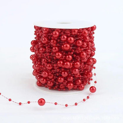 Gypsophila Beaded Fishing Line Connection Bead Chain Plastic Wedding Pearl,60m.
