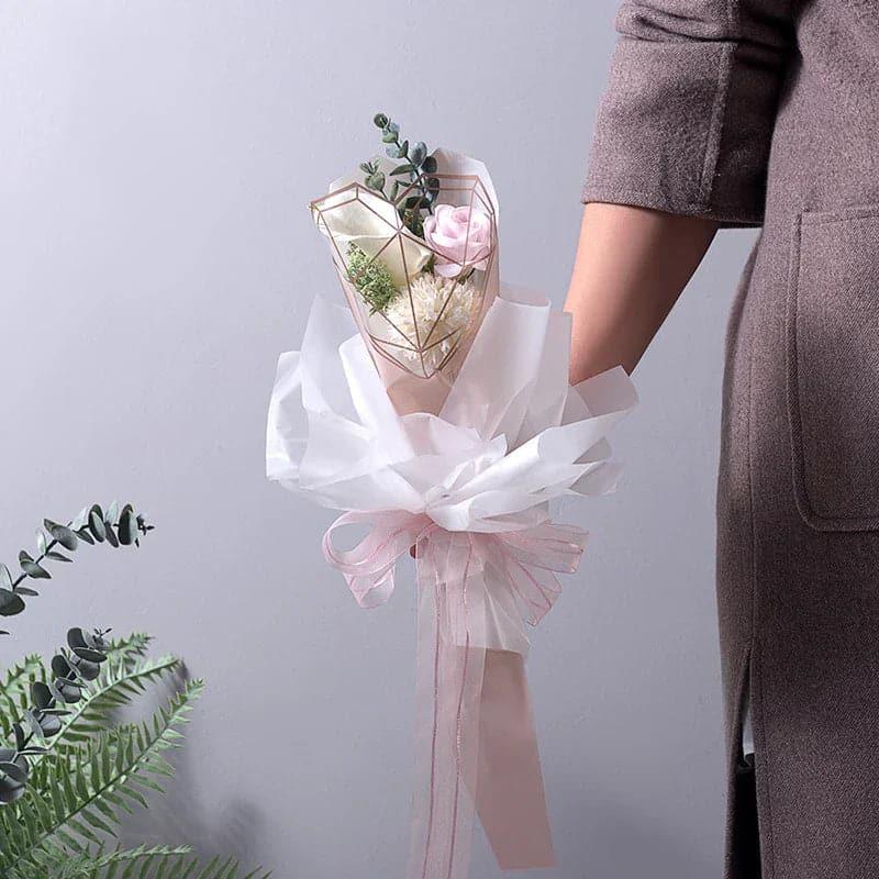 Heart Design Flower Wrapping Opp Bag Single Sleeve,20 sheets - Huayi Flower Wraps