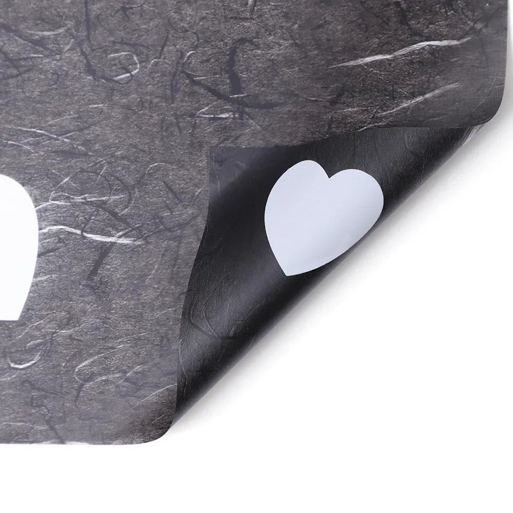 Heart Shape Hollow-carved Design Printed Paper,22.8*22.8 inch - 20 sheets - Huayi Flower Wraps