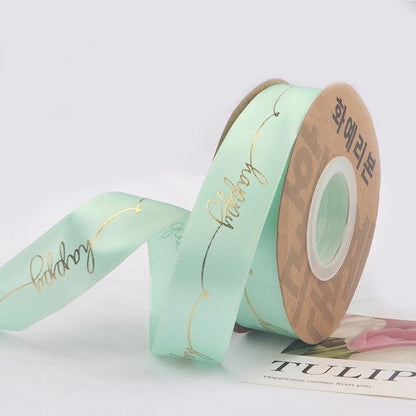 Hot Stamping Ribbon Flower Floral Gift Cake Baking Ribbon Bouquet Packaging Ribbon - Huayi Flower Wraps