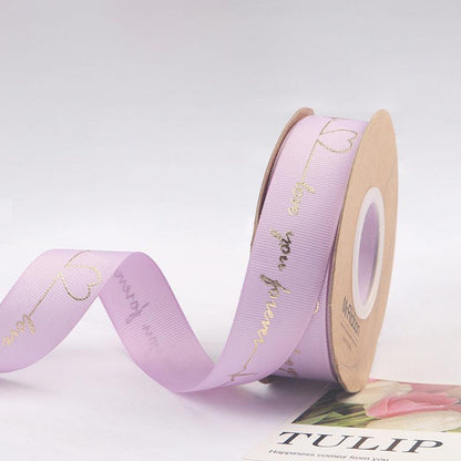 Hot Stamping Ribbon Flower Floral Gift Cake Baking Ribbon Bouquet Packaging Ribbon - Huayi Flower Wraps