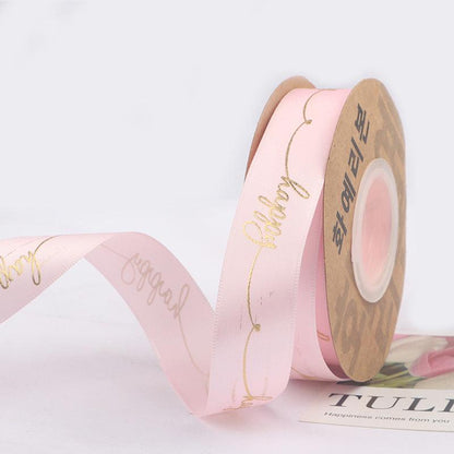 Hot Stamping Ribbon Flower Floral Gift Cake Baking Ribbon Bouquet Packaging Ribbon - Huayi Flower Wraps