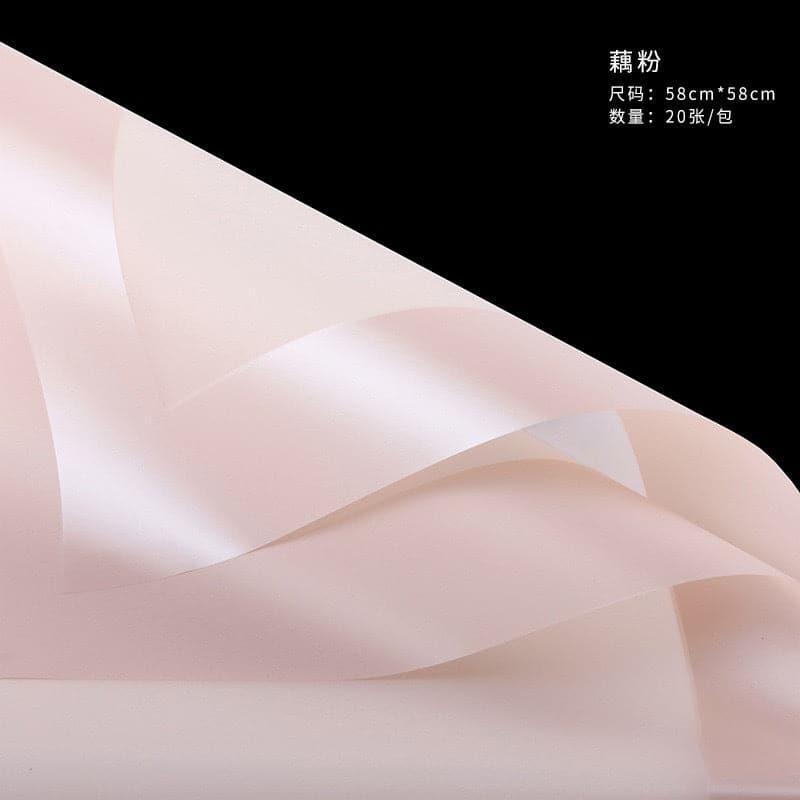 Jelly Film Border Layered Flower Wrapping Paper,22.8*22.8 inch - 20 sheets - Huayi Flower Wraps