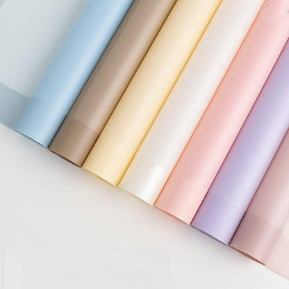 Papel de regalo de flores en capas con borde de película de gelatina, 22,8*22,8 pulgadas - 20 hojas
