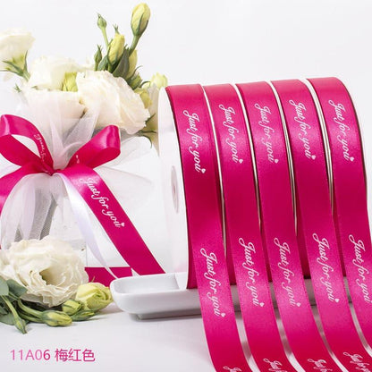 Just For You Alphabet Egg Flower Packaging Ribbon Ribbon,1.5cm 100yard - Huayi Flower Wraps