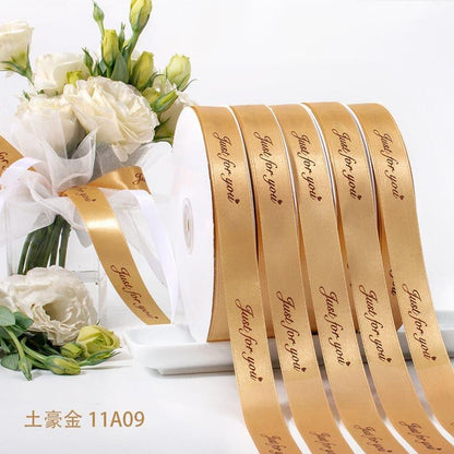 Just For You Alphabet Egg Flower Packaging Ribbon Ribbon,1.5cm 100yard - Huayi Flower Wraps