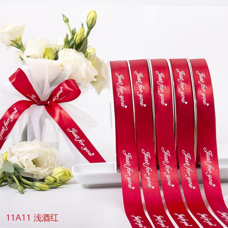 Just For You Alphabet Egg Flower Packaging Ribbon Ribbon,1.5cm 100yard - Huayi Flower Wraps