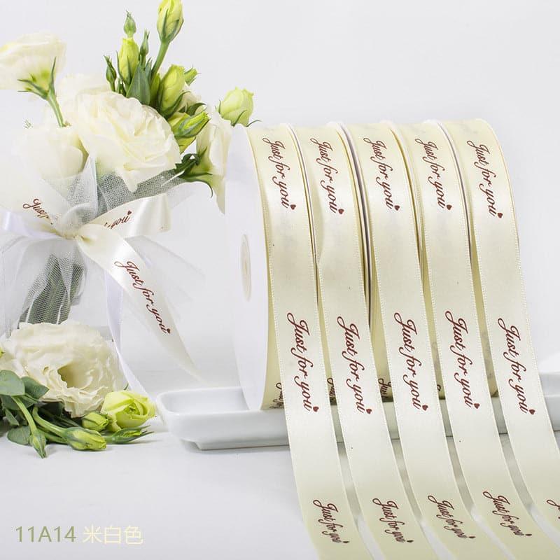 Just For You Alphabet Egg Flower Packaging Ribbon Ribbon,1.5cm 100yard - Huayi Flower Wraps