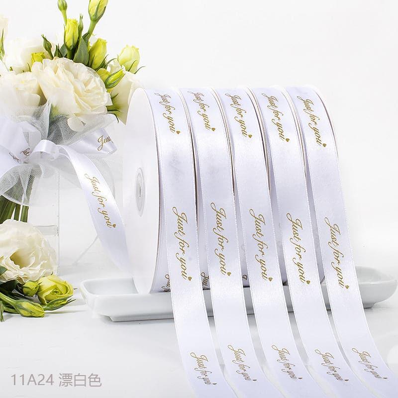 Just For You Alphabet Egg Flower Packaging Ribbon Ribbon,1.5cm 100yard - Huayi Flower Wraps