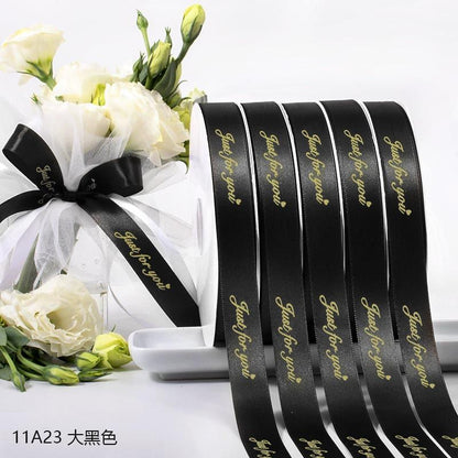 Just For You Alphabet Egg Flower Packaging Ribbon Ribbon,1.5cm 100yard - Huayi Flower Wraps