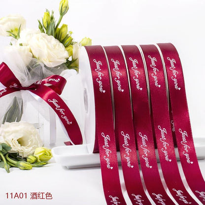 Just For You Alphabet Egg Flower Packaging Ribbon Ribbon,1.5cm 100yard - Huayi Flower Wraps