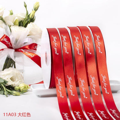 Just For You Alphabet Egg Flower Packaging Ribbon Ribbon,1.5cm 100yard - Huayi Flower Wraps