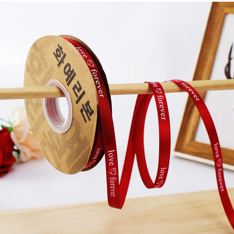 [Just for you]Flower Packaging Materials Floral Ribbon Cake Packaging Ribbon 1cm, 40 Yards/Roll - HUAYI