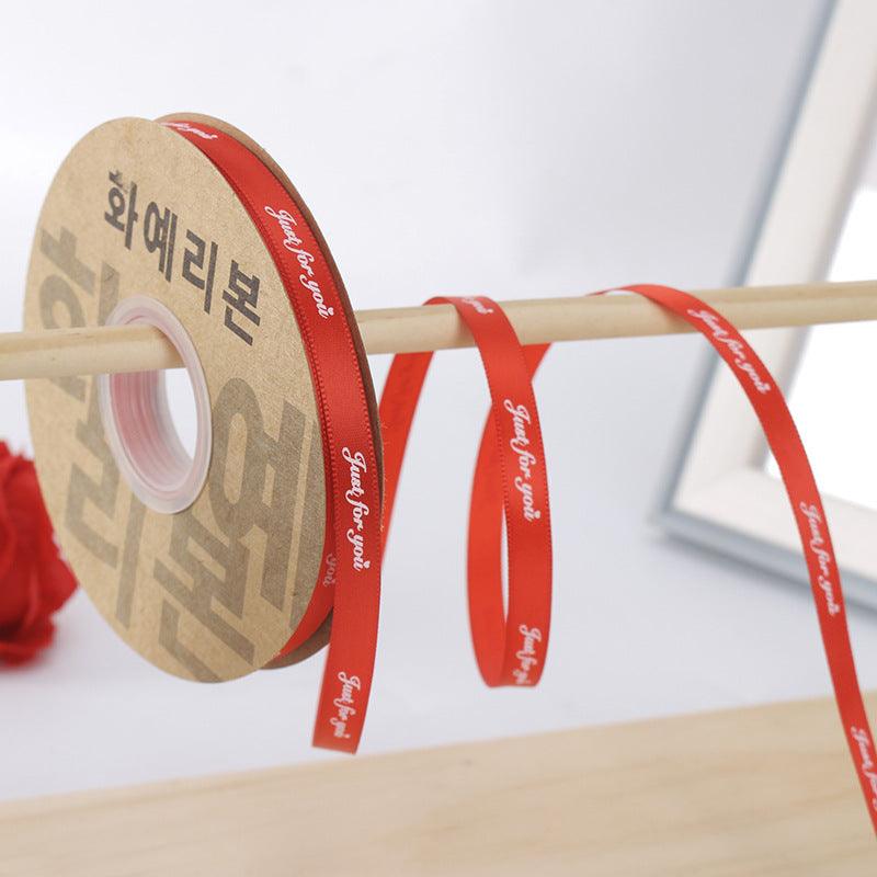 [love forever]Flower Packaging Materials Floral Ribbon Cake Packaging Ribbon 1cm, 40 Yards/Roll.