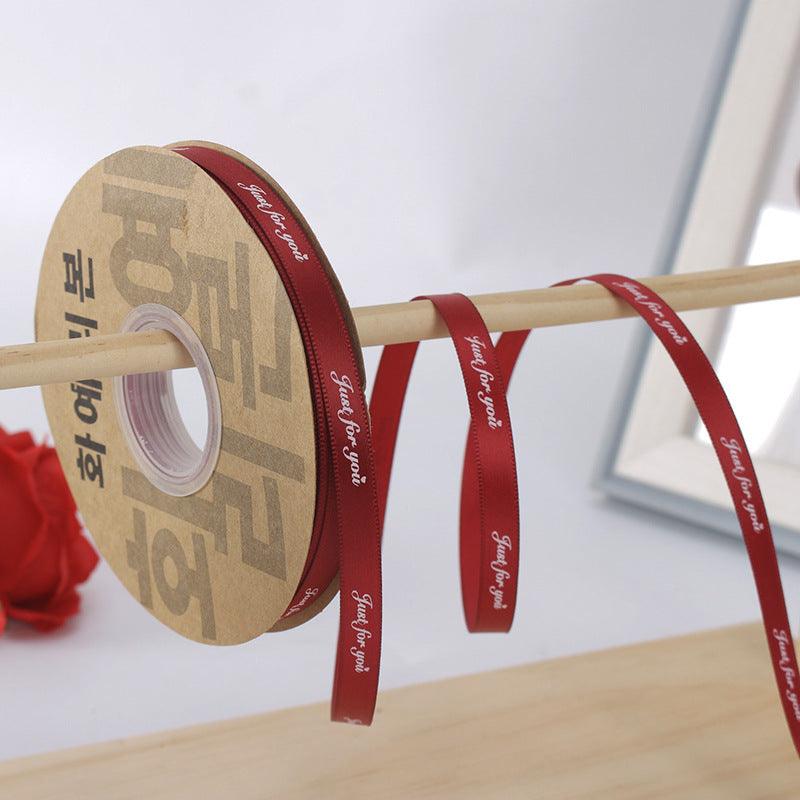 [love forever]Flower Packaging Materials Floral Ribbon Cake Packaging Ribbon 1cm, 40 Yards/Roll.