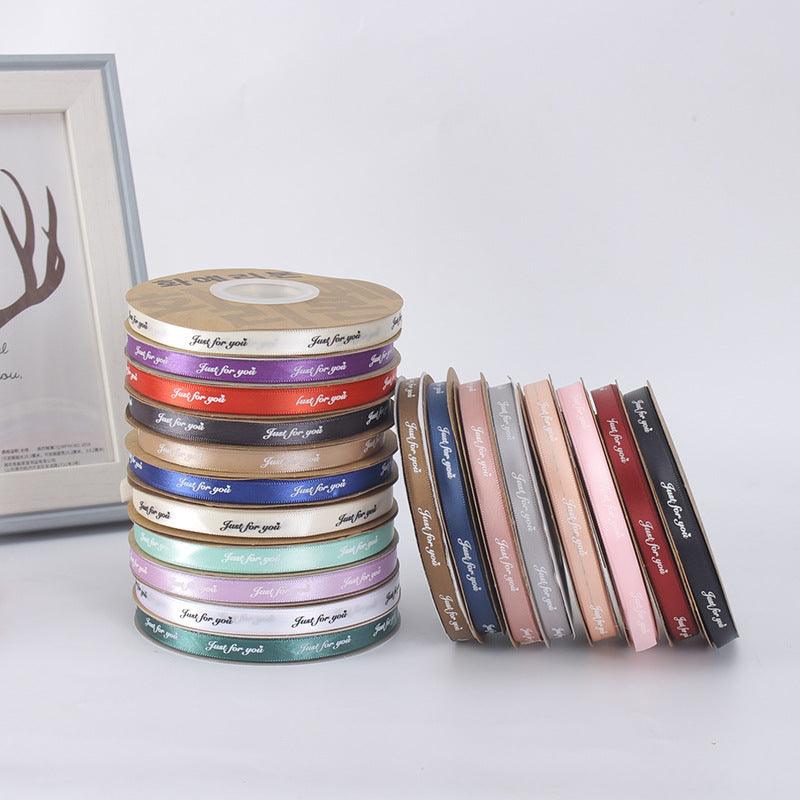 [love forever]Flower Packaging Materials Floral Ribbon Cake Packaging Ribbon 1cm, 40 Yards/Roll.
