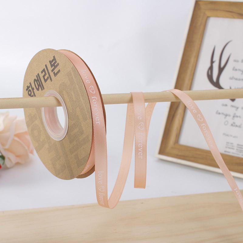 [Just for you]Flower Packaging Materials Floral Ribbon Cake Packaging Ribbon 1cm, 40 Yards/Roll - HUAYI