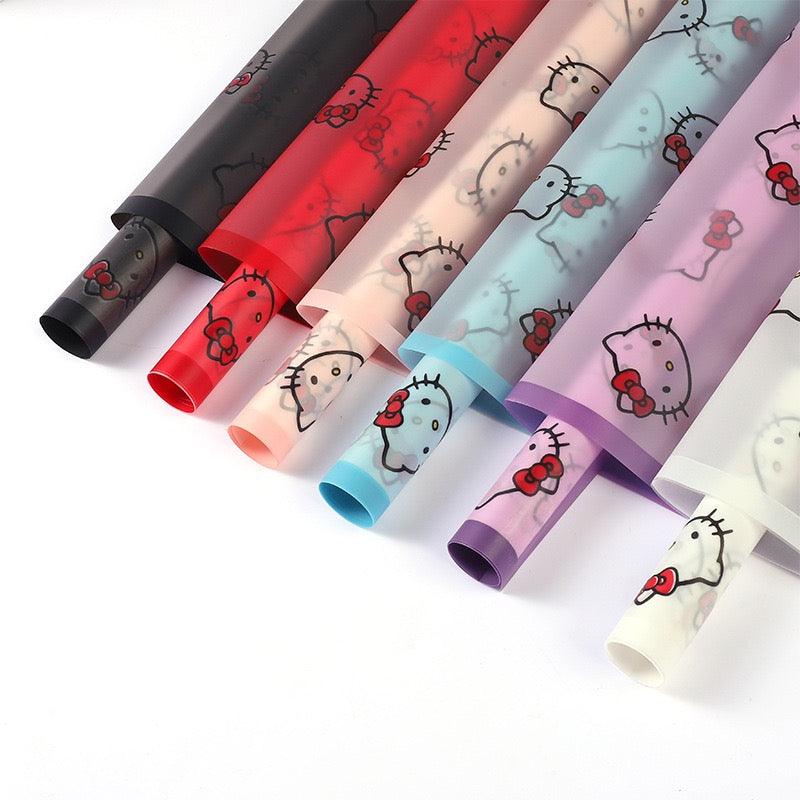 kitty Cute Cat Flower Wrapping Paper,22.8*22.8 Inch-20 Sheets - Huayi Flower Wraps