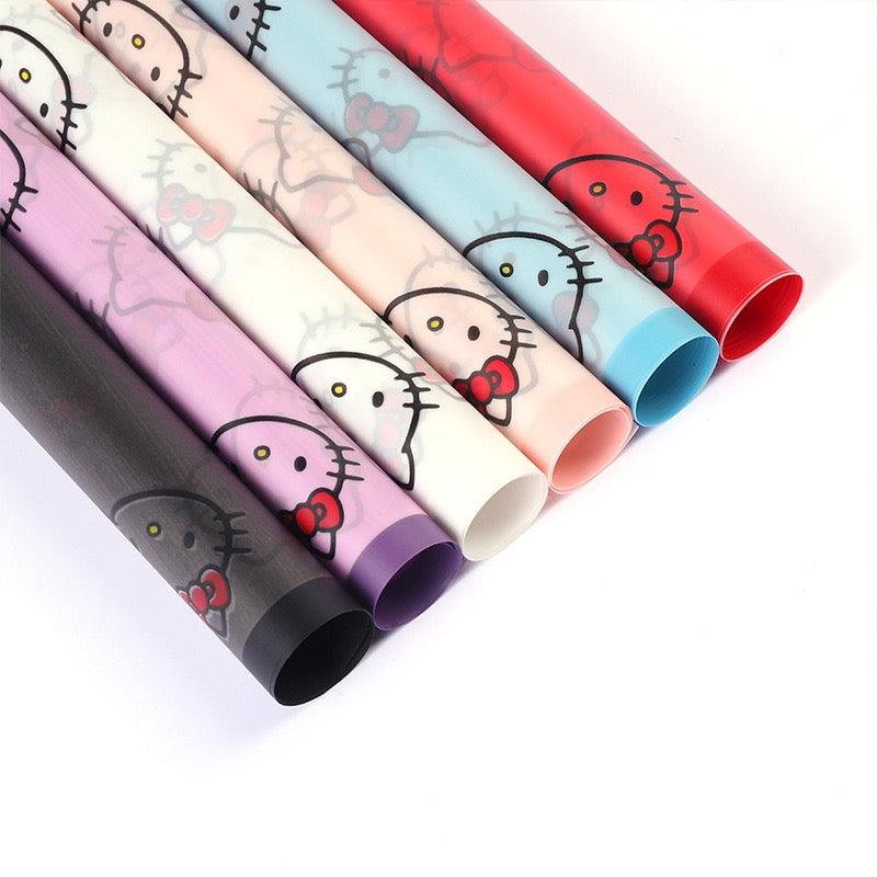 kitty Cute Cat Flower Wrapping Paper,22.8*22.8 Inch-20 Sheets - Huayi Flower Wraps