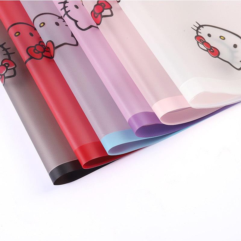 kitty Cute Cat Flower Wrapping Paper,22.8*22.8 Inch-20 Sheets - Huayi Flower Wraps