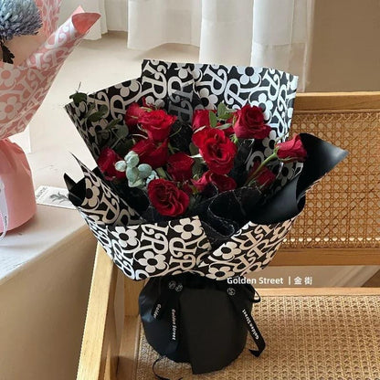 Korean Printed Gift Tissue Waterproof Flower Bouquet Packaging Wrapping Paper For Flower Bouquet Floral - HUAYI