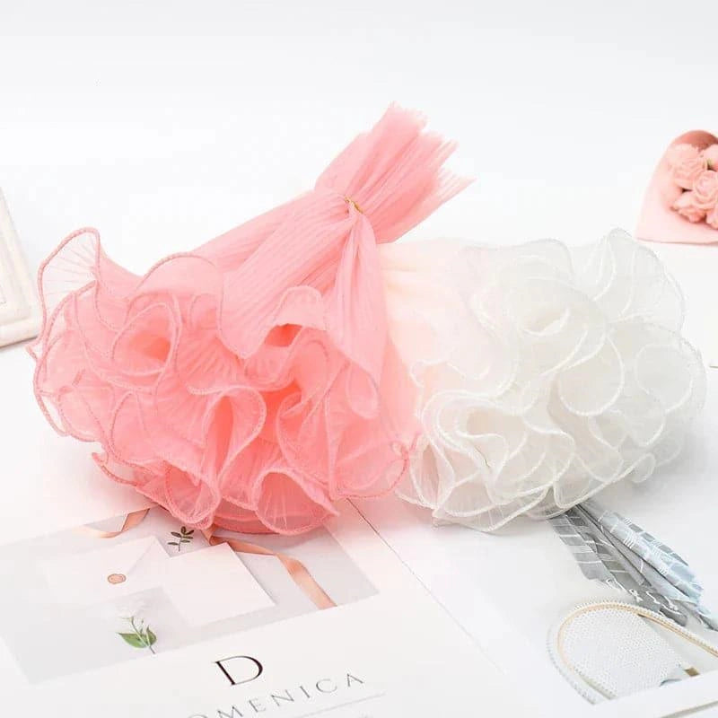 Korean Version of The Flower Bundle Gauze Floret Yarn Net Pure Color,28cm * 5 Yards