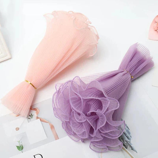 Korean Version of The Flower Bundle Gauze Floret Yarn Net Pure Color,28cm * 5 Yards