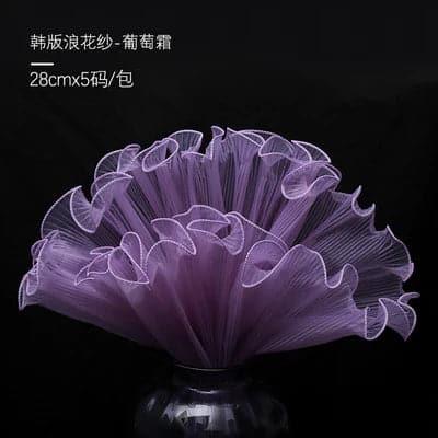 Korean Version of The Flower Bundle Gauze Floret Yarn Net Pure Color,28cm * 5 Yards - Huayi Flower Wraps