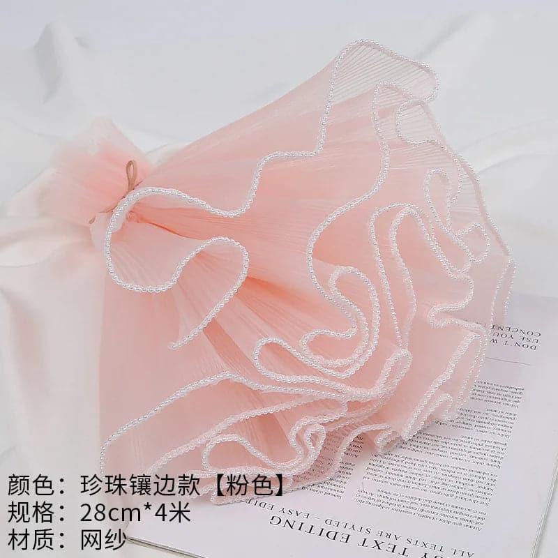 Korean Version Pure Color Flower Bundle Gauze Floret Yarn,28cm * 4yards - Huayi Flower Wraps