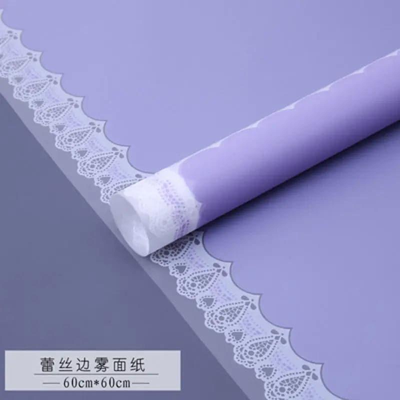 Lace Edge Bouquet Waterproof Frame Gift Flower Wrapping Paper,22.8*22.8 Inch-20 Sheets - Huayi Flower Wraps