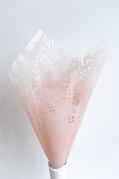 Lace Edge Opp Series Rose Flower Wrapping Paper,22.8*22.8 Inch-20 Sheets - Huayi Flower Wraps