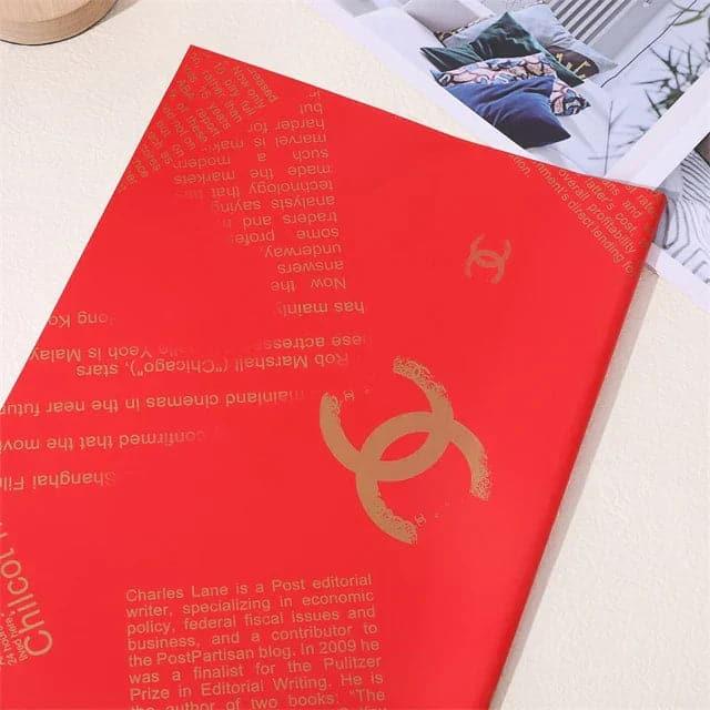 Letter CC Luxury Korean Flower Wrapping Paper,22.8*22.8 inch - HUAYI