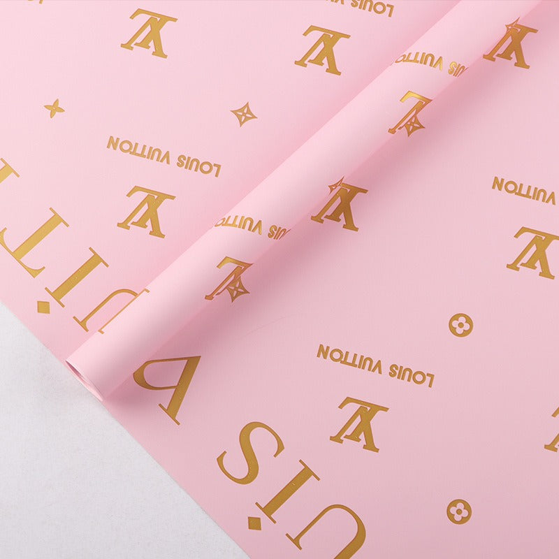 LOUIS Style Classic Flower Wrapping Paper Waerproof Bouq,22.8*22.8 inch - HUAYI