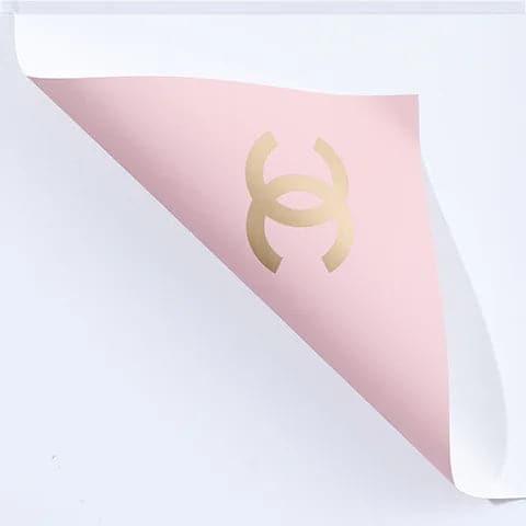 Lxuxuy Letter CC Wrapping Paper Whaterproof Flowers Wrapping Paper,22.8*22.8 Inch - HUAYI