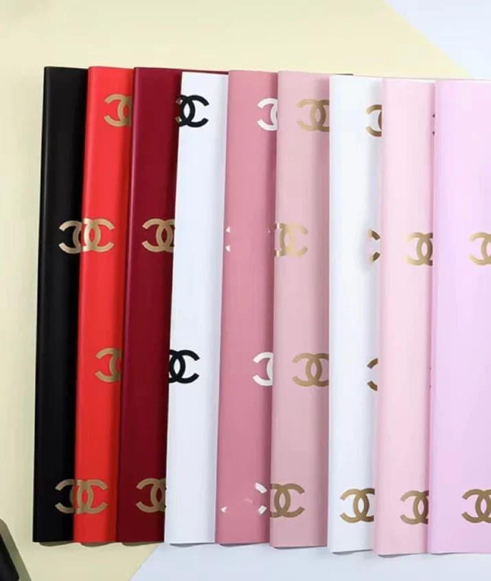 "Chanel" Flowers Wrapping Paper,22.8*22.8 Inch,20 Sheets - Huayi Flower Wraps