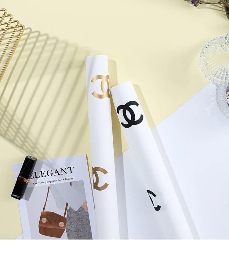 "Chanel" Flowers Wrapping Paper,22.8*22.8 Inch,20 Sheets - Huayi Flower Wraps