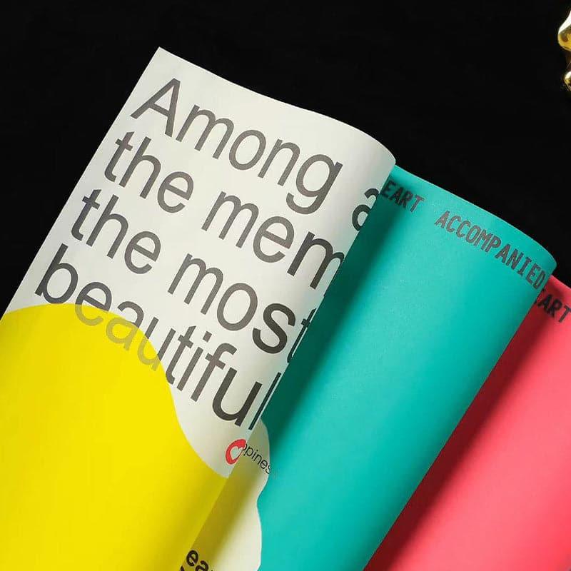 Macaron Colored English Letter Packaging Paper,13.7*22.8 Inch-10 Sheets - Huayi Flower Wraps